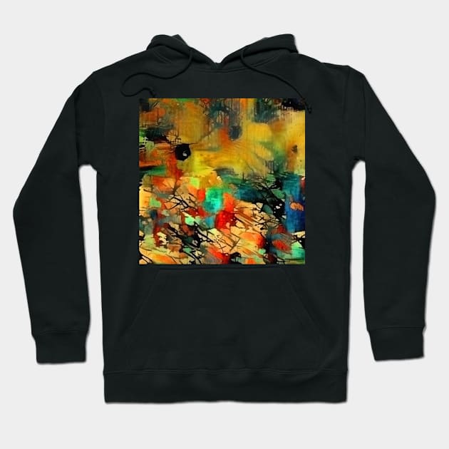 Abstract painting in vivid colors Hoodie by rolffimages
